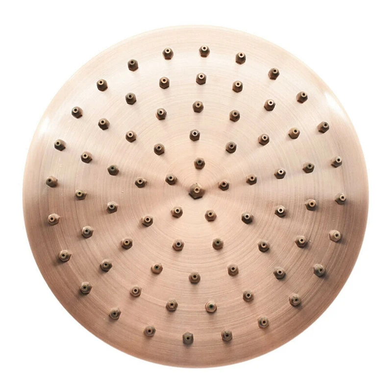 

8 Inch Round Antique Red Copper Brass Rainfall Bathroom Shower Head Durability