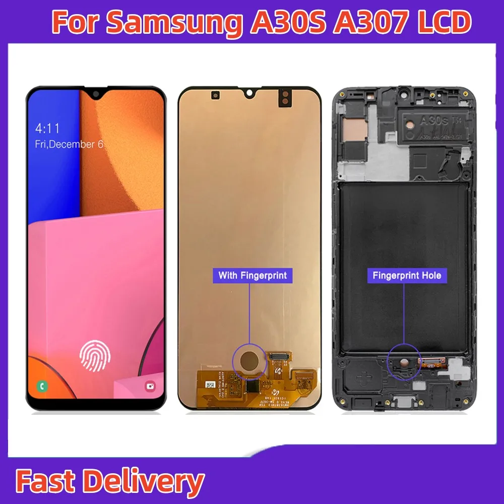 

Сотовые телефоны и аксессуары для Samsung Galaxy A30s A307 A307F ЖК сенсорный экран дигитайзер Замена Бесплатная доставка с рамкой