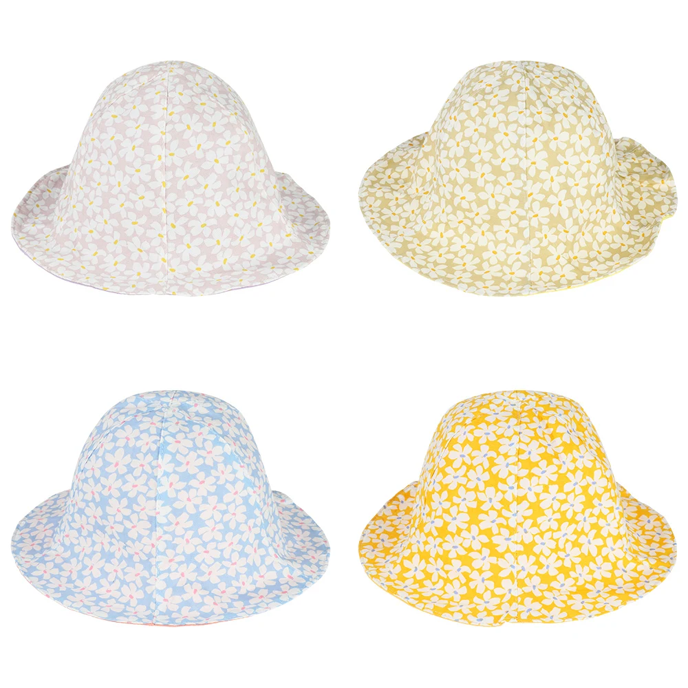 

Baby Sun Hat Shrinkable Girl Cap Unisex Beach Bucket Hats Double-Sided Infant Summer Hat Outdoor