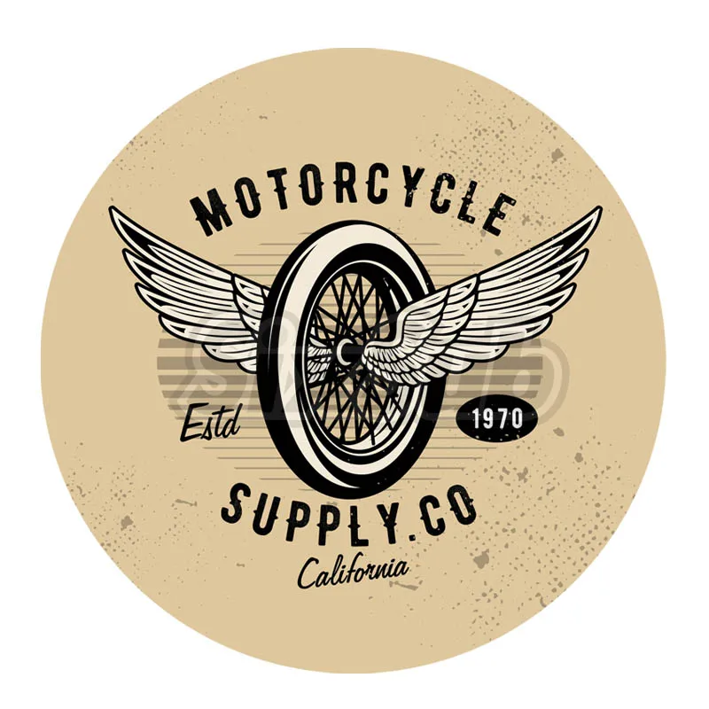 Moto Flywheel Small Wings Retro Mottled Old School TRCM300 Decal #204010 3D Gel Crystal Glue Reflective Laser Car Sticker