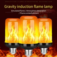 led flame lamp black background simulation dynamic flame jumping lamp christmas atmosphere flame light bulb home decoration