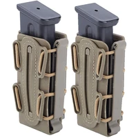 2pcs mag pouch pistol magazine pouch 9mm softshell adjustable universal mag carrier for 40 sw 45 acp mag with belt molle clip