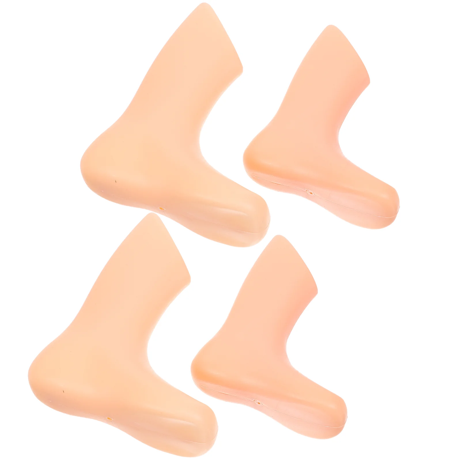 

4 Pcs Baby Plastic Foot Mold Store Supply Small Feet White Socks Mannequin Shop Model Toddler Kids Shoe Shoes Retail