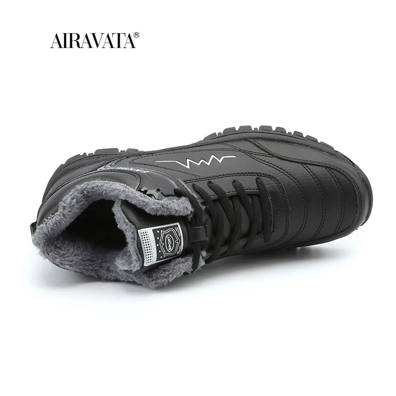 Men Fashion Winter Shoes Comfortable Soft Warm Hiking Boots Thick Wear-resistant Non-slip Waterproof