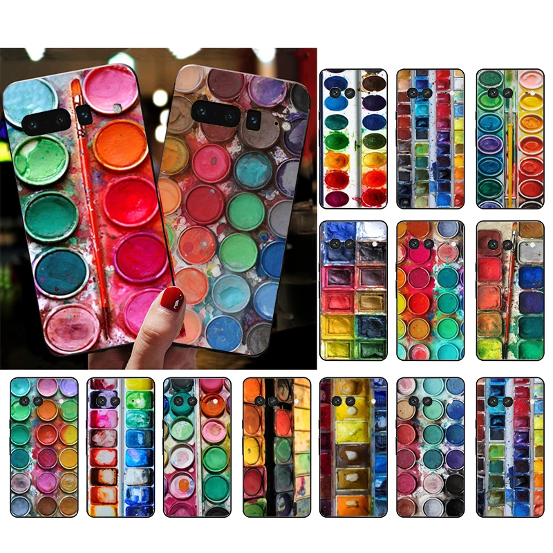 

Phone Case for Google Pixel 7 Pro 7 6A 6 Pro 5A 4A 3A Pixel 4 XL Pixel 5 6 4 3 XL 3A XL 2 XL Paint Palette Painting Box Case