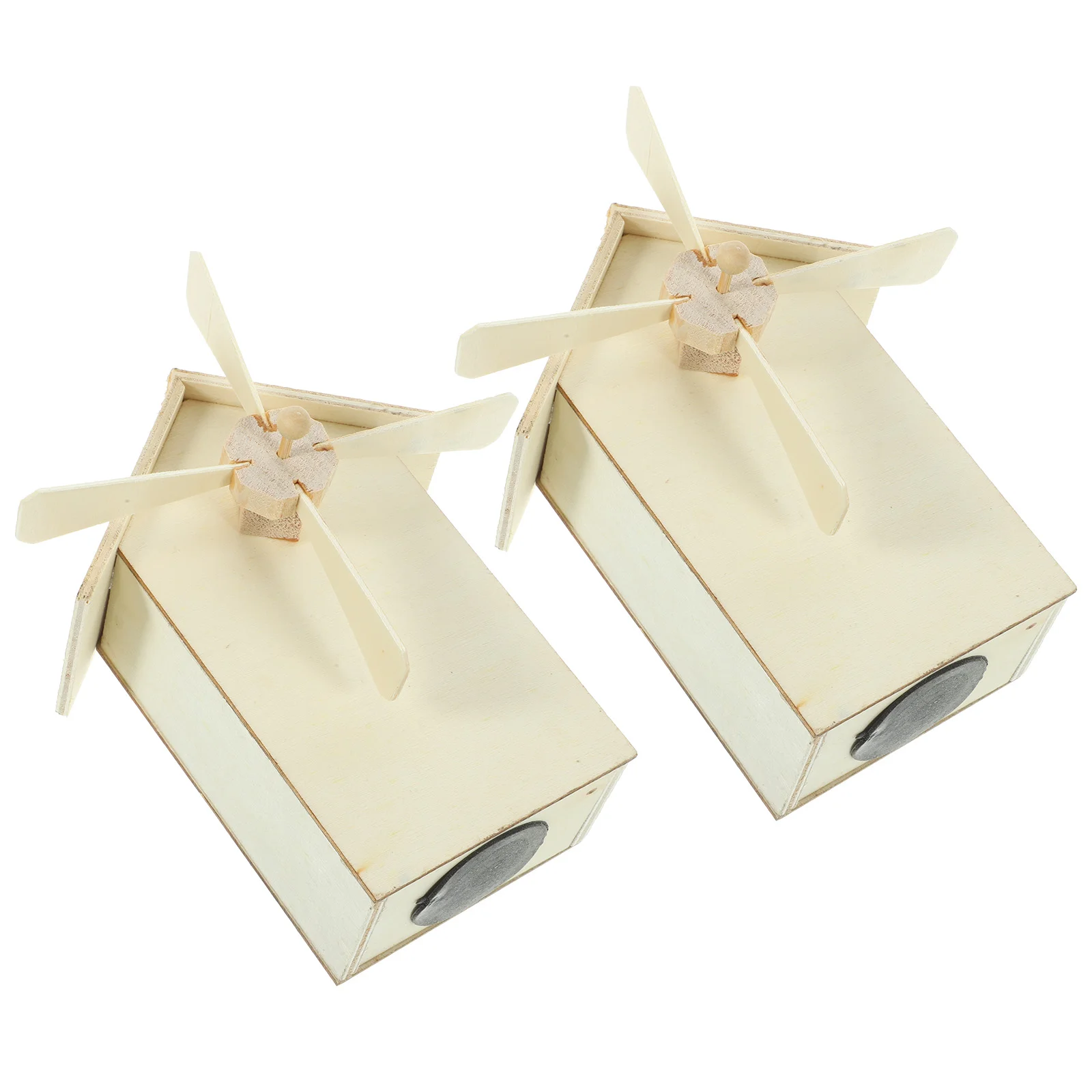 

2 Pcs Kids Wooden Toys DIY Piggy Bank Saving Banks Puzzle 14X10.5X5.5CM Your Own Coin Change Container Box Child