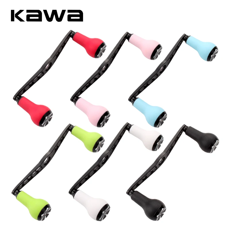 Kawa New Fishing Reel Handle With TPE Knob For Baitcasting Reel Hole Size 8*5/7*4mm Length 130mm Fishing DIY Reel Accessory