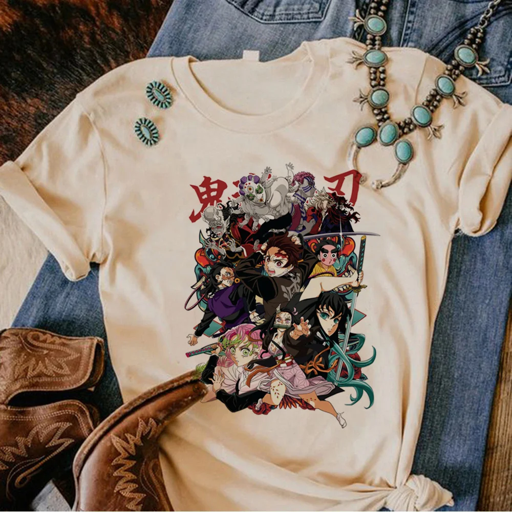 

Demon Slayer top women graphic t shirt female streetwear harajuku clothing