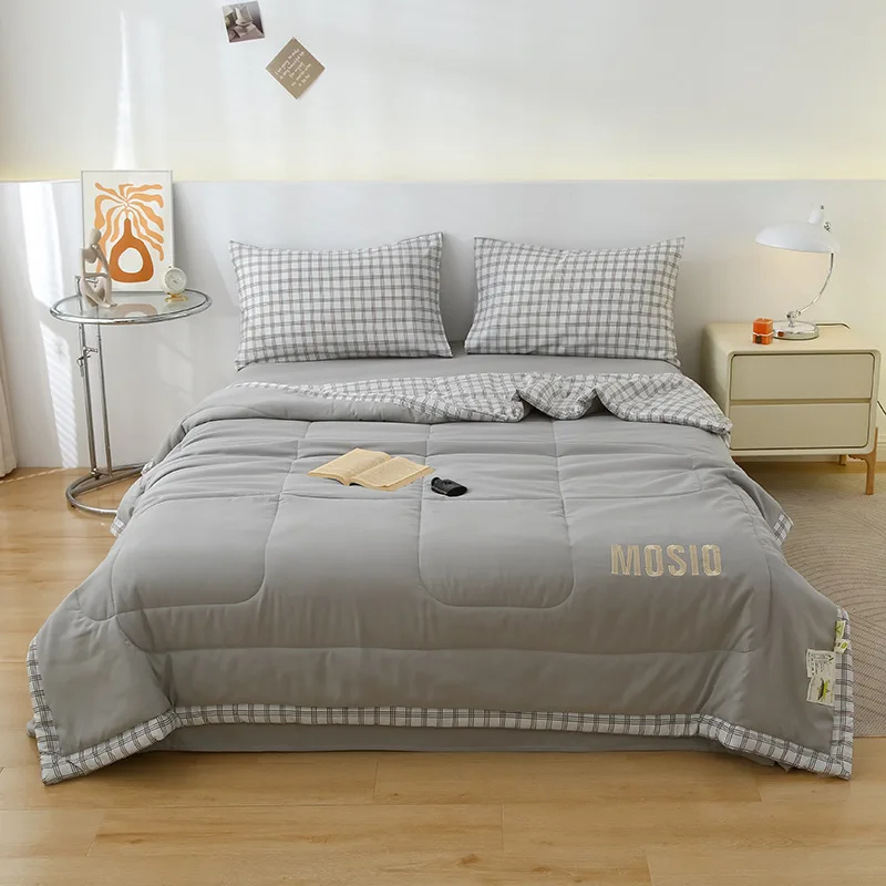 

Летнее крутое одеяло, детское соевое волокно класса А, промывается двухслойной нитью, хлопковое и льняное летнее одеяло, комплект