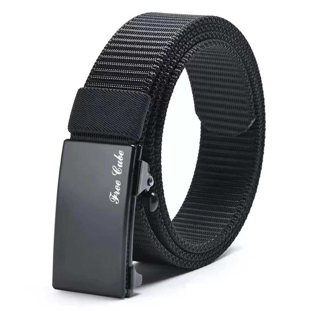 Men Nylon Tactical Belt Casual High-Grade Belt Canvas Pants Belt Inner Wear Toothless Buckle Unisex  Waistband