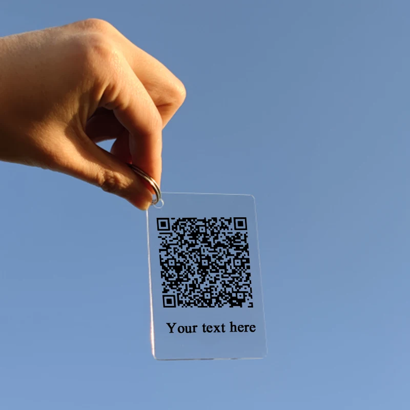 Персонализированный полностью привитый брелок QR с кодом веб-сайт музыка видео