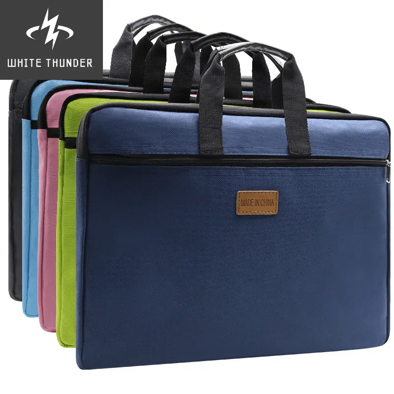 

A4 Portable File Bag Canvas Oxford Cloth Multi-layer Information Bag File Bag Student Stationery Bags Office Supplies