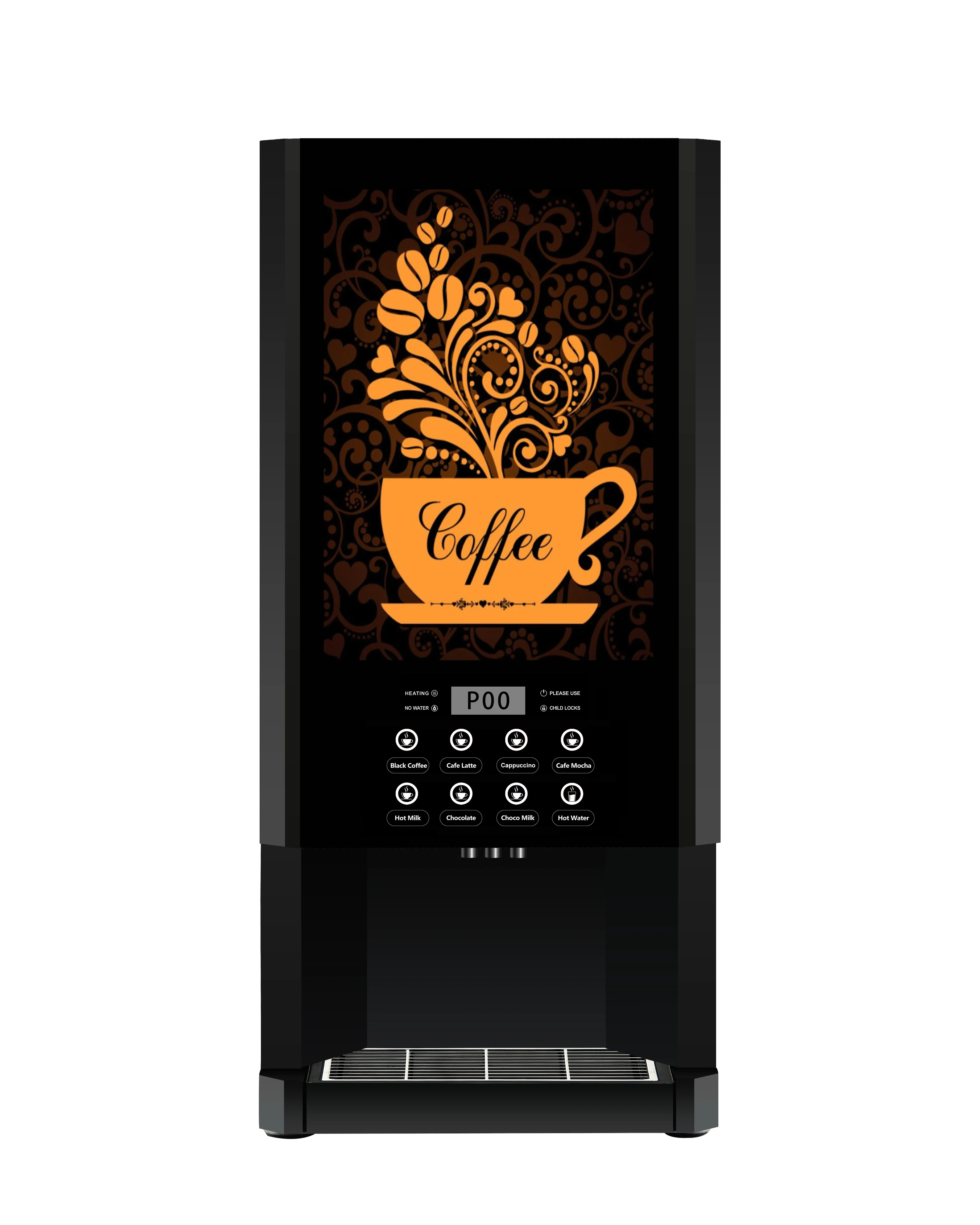 E-308F Торговый автомат для мгновенного смешивания кофе полностью автоматический