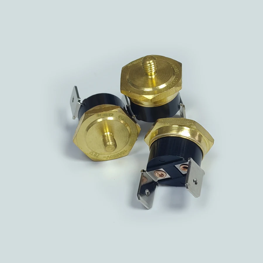 5 шт./лот Датчик температуры KSD301 медная головка 10A/250V нормально замкнутый 45-150℃