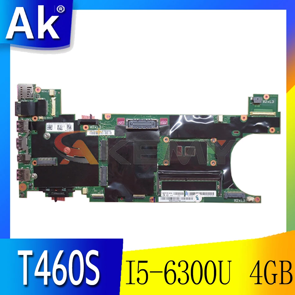 

Laptop motherboard For LENOVO ThinkPad T460S Core I5-6300U 4GB Mainboard 00JT935 NM-A421 SR2F0