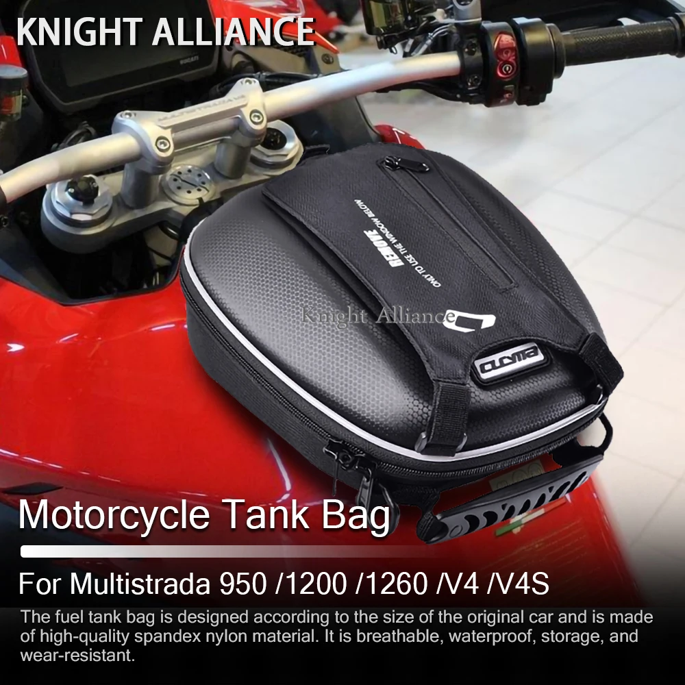 Enlarge Motorcycle Tank Bag Backpack With Waterproof Expandable Fuel Oil Bag For Ducati Multistrada 950 1200 1260 S Enduro V4 V4S Sport