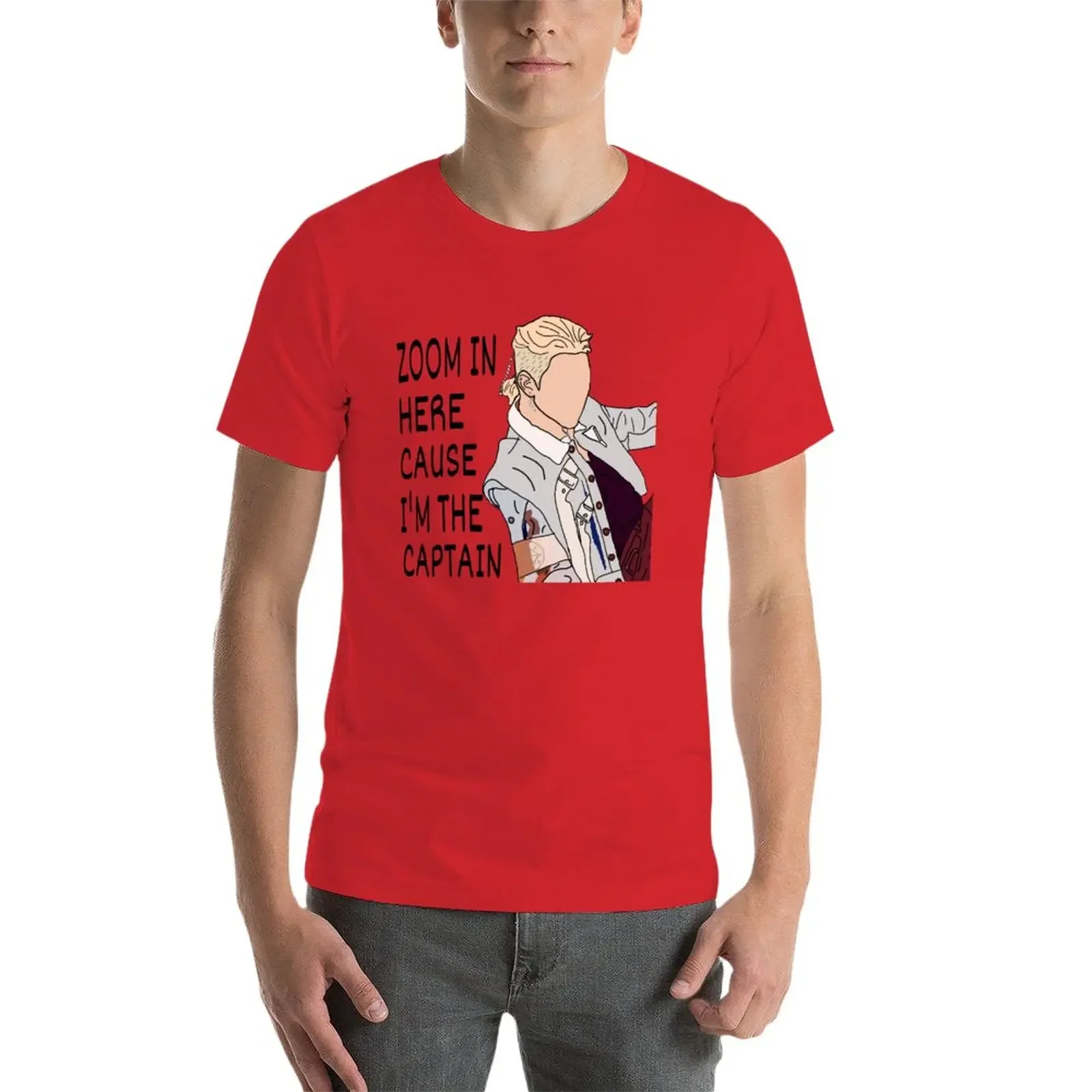 Новый зум во здесь причине Я капитан! Футболка большого размера спортивные