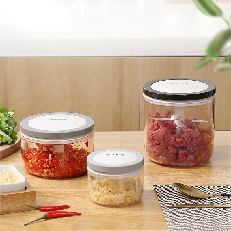 

ECOCO Manual Garlic Chopper Kitchen Chopper Masher Hand Food Processor Mini Garlic Press For Garlic Vegetable Fruits