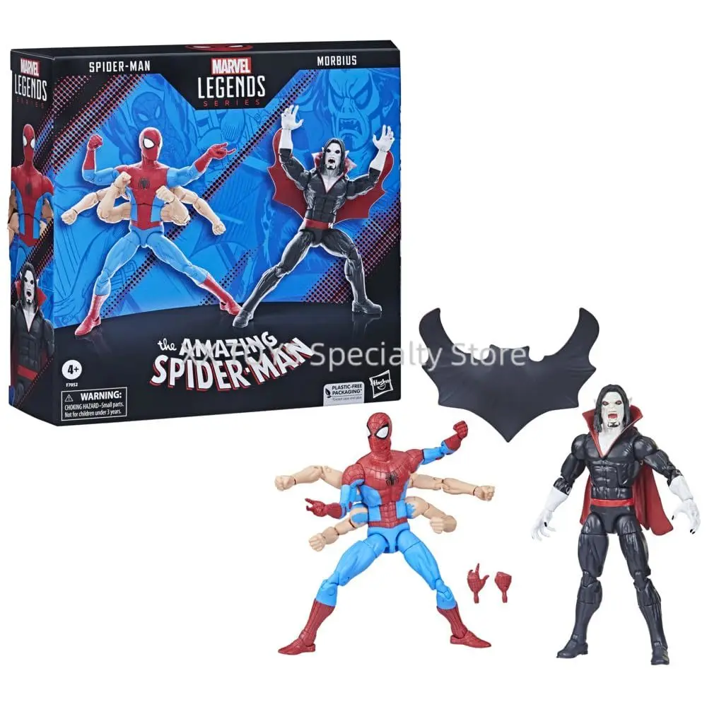 Hasbro Marvel Legends Series 6 шесть рук удивительный Человек-паук и Морбиус комплект из 2