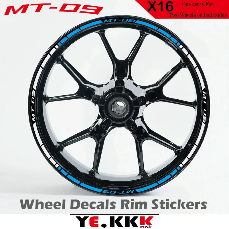 For YAMAHA MT09 MT-09 MT-09SP 17 Inch Wheel Hub Sticker Decal MT09 Logo