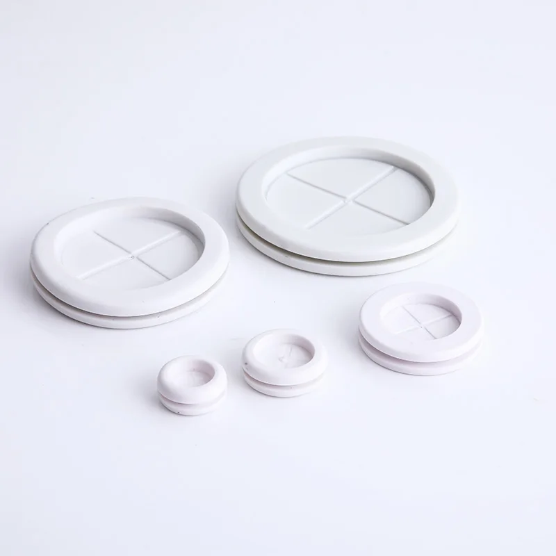 

Резиновая круглая прокладка для электрического провода, двусторонняя защита, черная втулка, заглушка для отверстия для межсетевого экрана, пластиковая Пылезащитная катушка