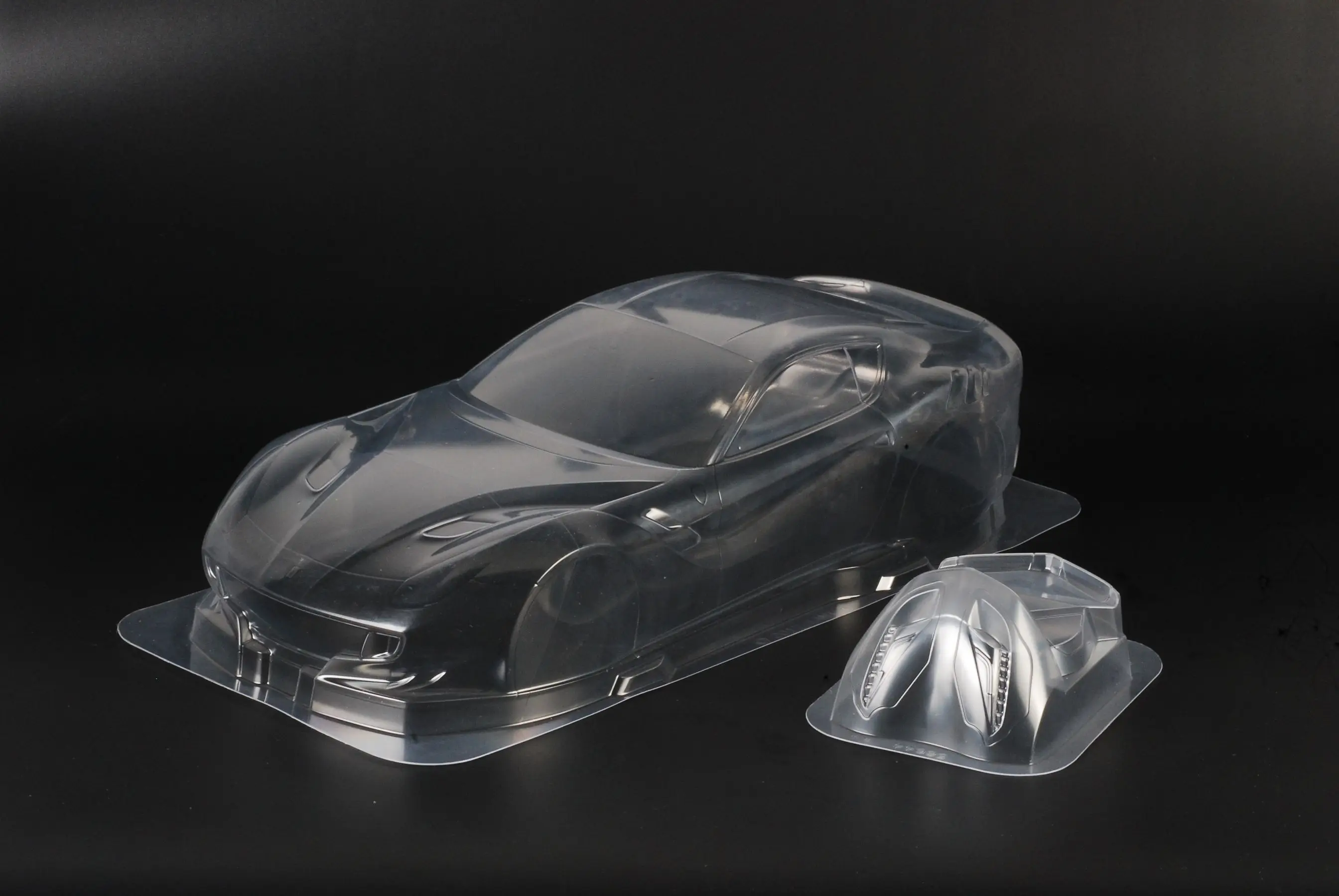 High quality F12 V12 DTM 1/10 drift RC PC body shell lampshade 190mm width Transparent drift body shell for hsp hpi trax Tamiya enlarge