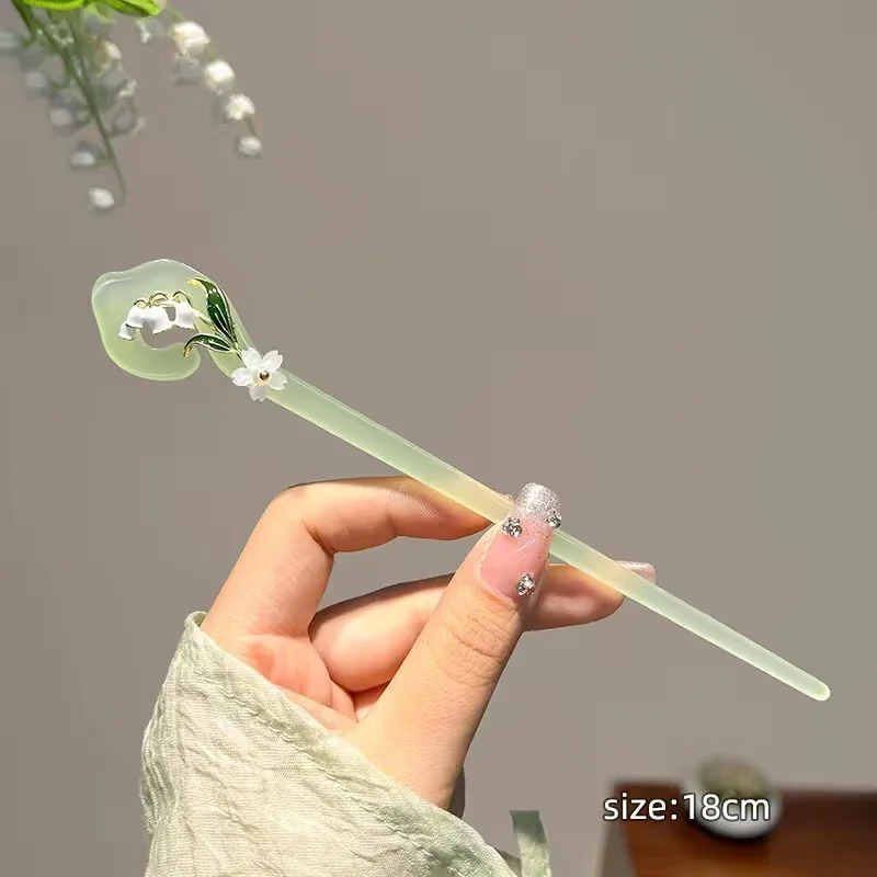 Традиционный китайский колокольчик цветок орхидеи шпильки для волос заколка