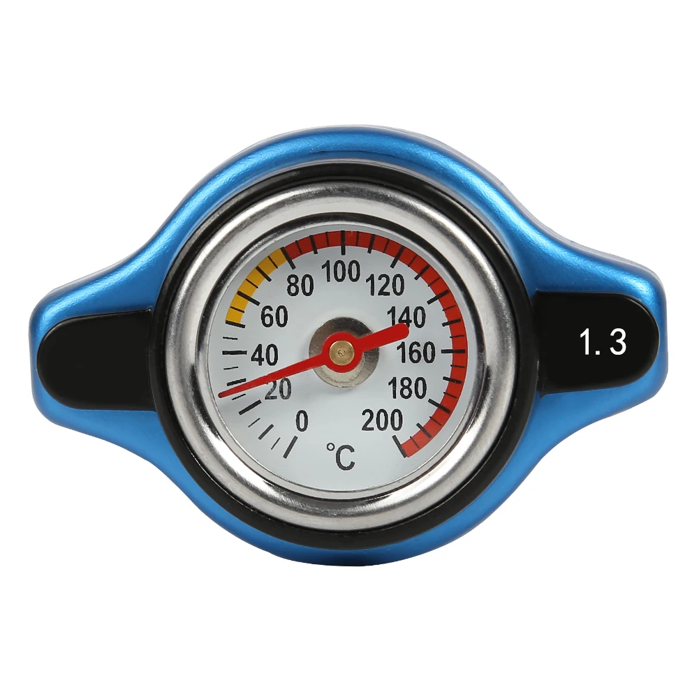 

1.3 Bar Temperature Gauge Radiator Cap 19 PSI High Pressure 1.3bar / 0.9bar / 1.1bar Thermo Radiator Cap Tank Cover Accessories