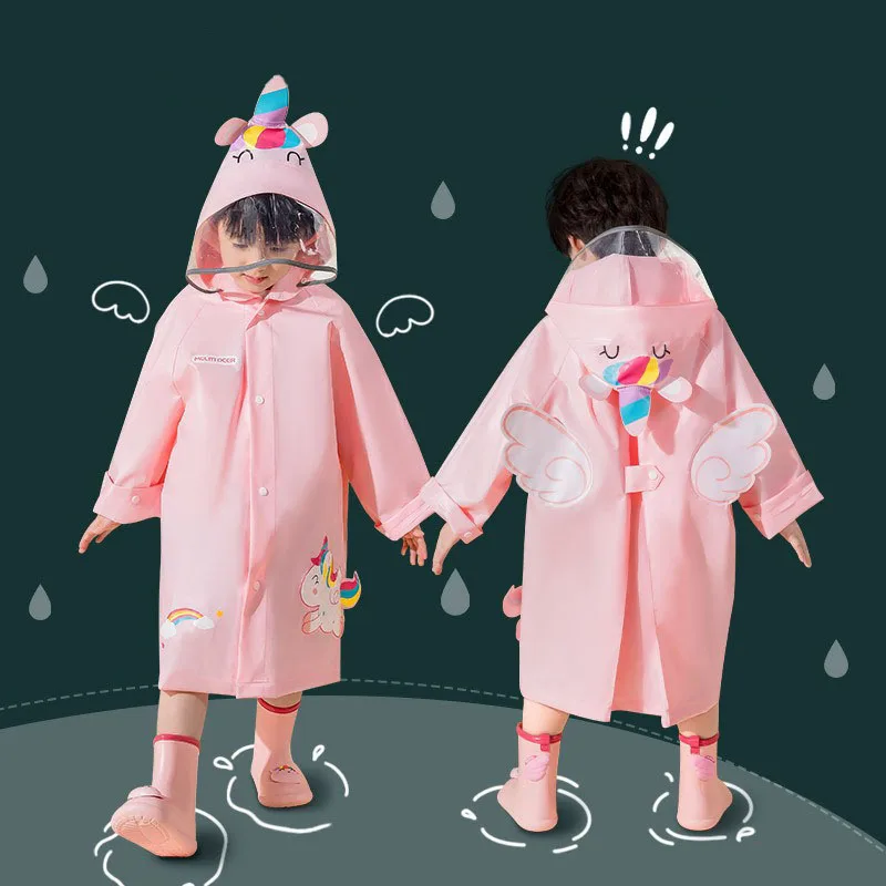 

Cute Children's Cartoon Creative Children's Raincoat Girl Boy Kindergarten Cute Poncho Raincoat Playground Songkran Festival
