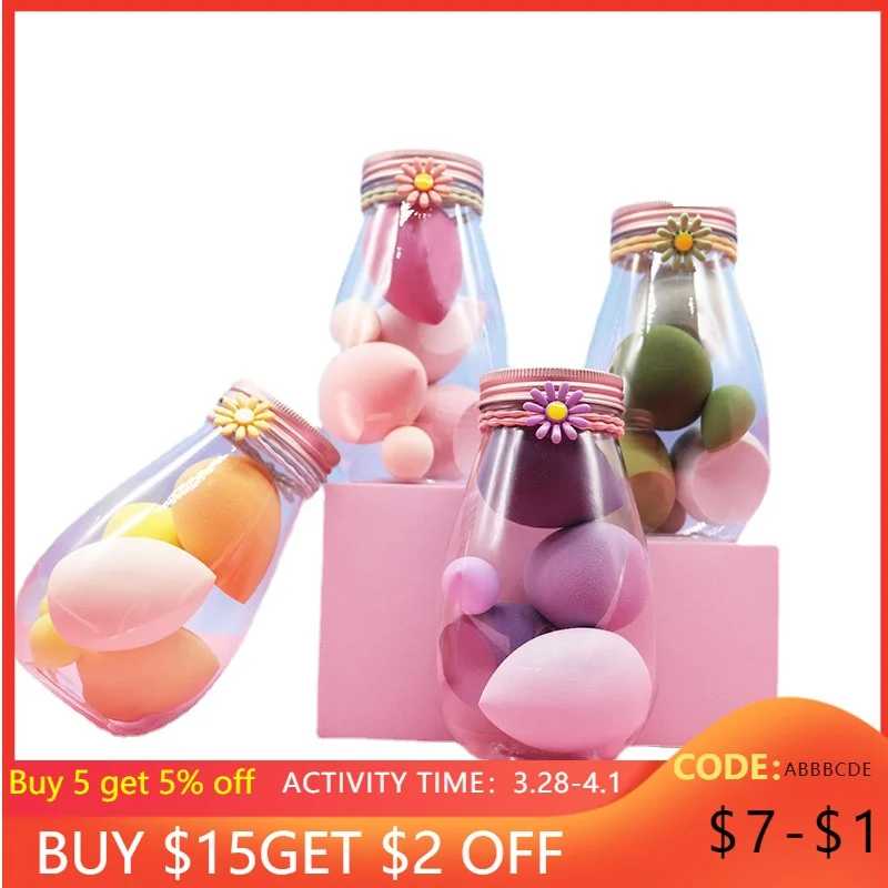 

6Pcs/Set Sponge for Makeup Set Face Beauty Cosmetic Powder Puff For Foundation Cream Concealer Make Up Blender Tools