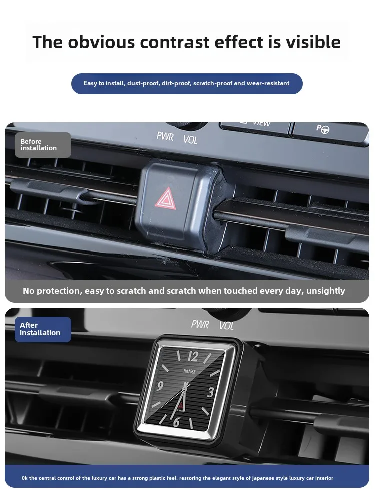Фото Модификация аксессуаров для Toyota Alphard 40, автомобильные часы, центральная консоль, часы, механика, кварцевые часы, интерьер №4