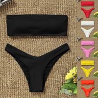 womens bikini high waisted tummy control two piece swimsuit swimwear 2021girl beach bathing suit woman fahsion swimwear l3