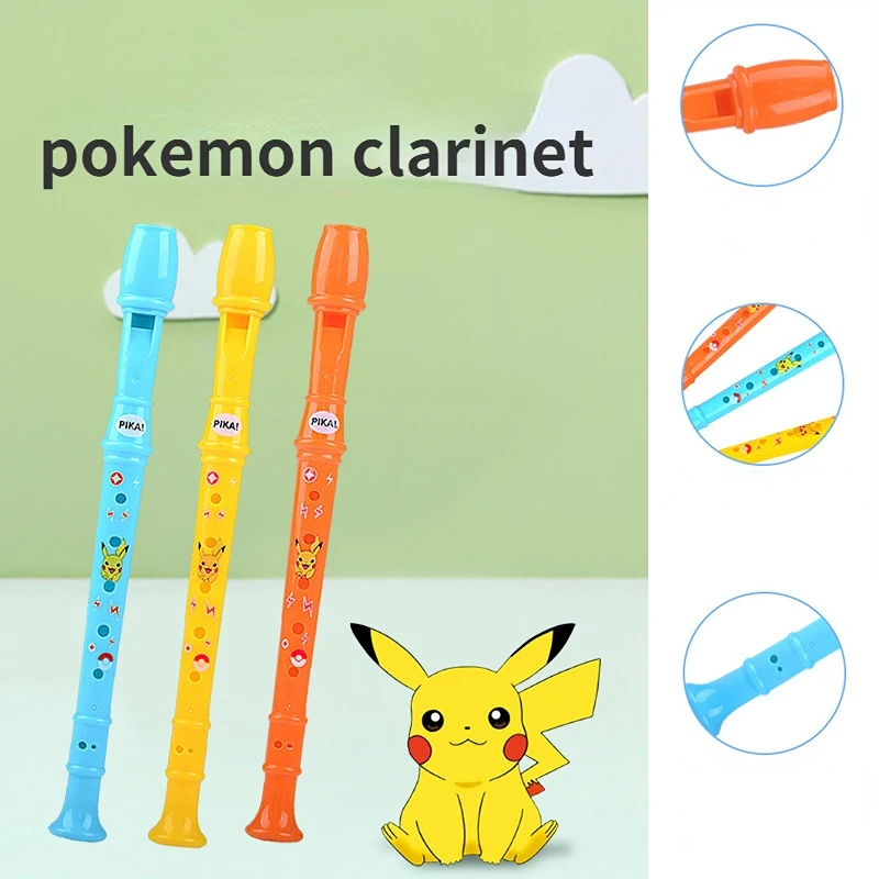 Pikachu Pocket Monster Clarinet Flute Musical Instrument Cute Children's Toys RPG Student Performance Props Holiday Gifts