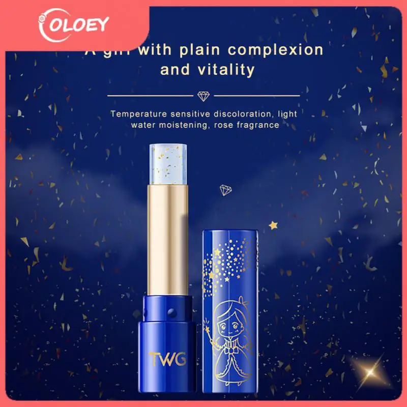 

New Color Changing Lipstick Gold Leaf Paste Lip Balm Moisturizing Temperature-Change Nourishing Lips Oil Nature Lips Care Makeup