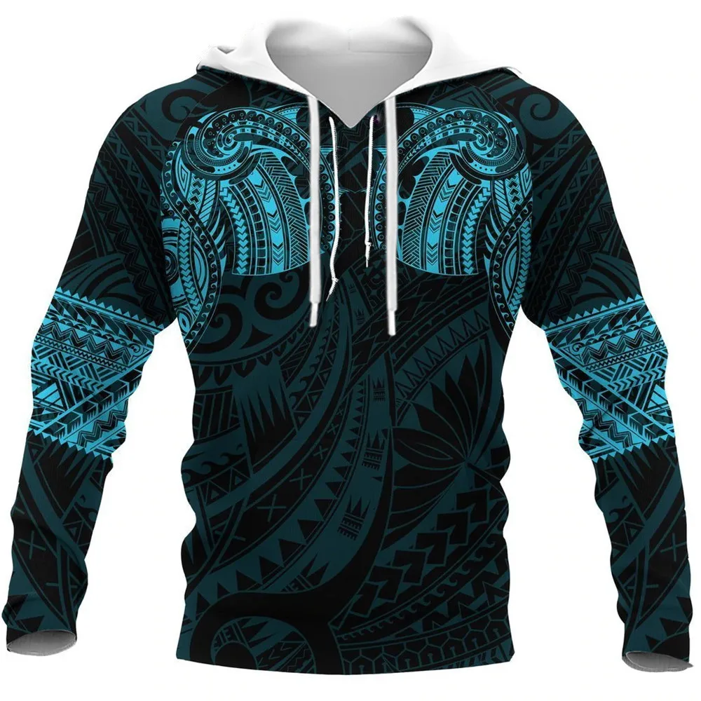 

CLOOCL Fashion Hoodies Polynesia Tattoo Chest Print Sweatshirts 3D Graphic Tops Sportshirts Harajuku Pocket Streetwear