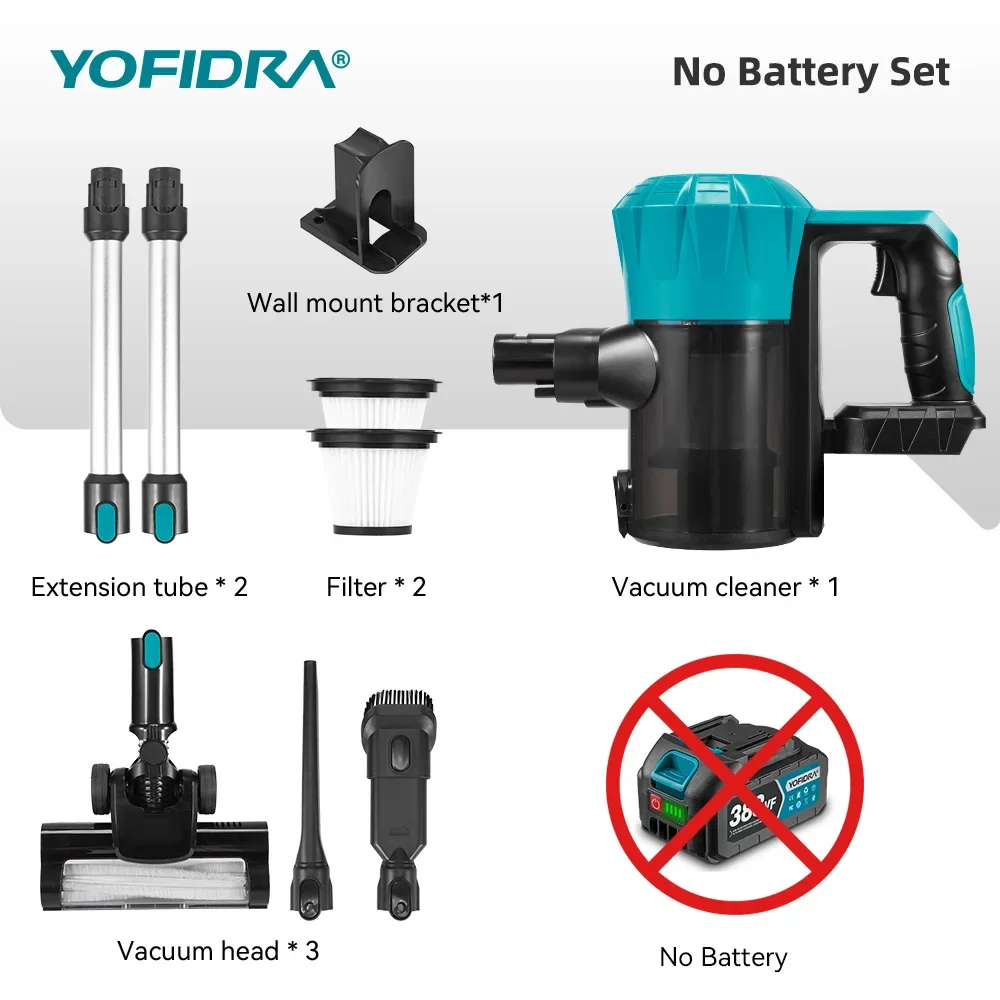

YOFIDRA бесщеточный пылесос 30 кПа 1800 Вт для Makita 18 В