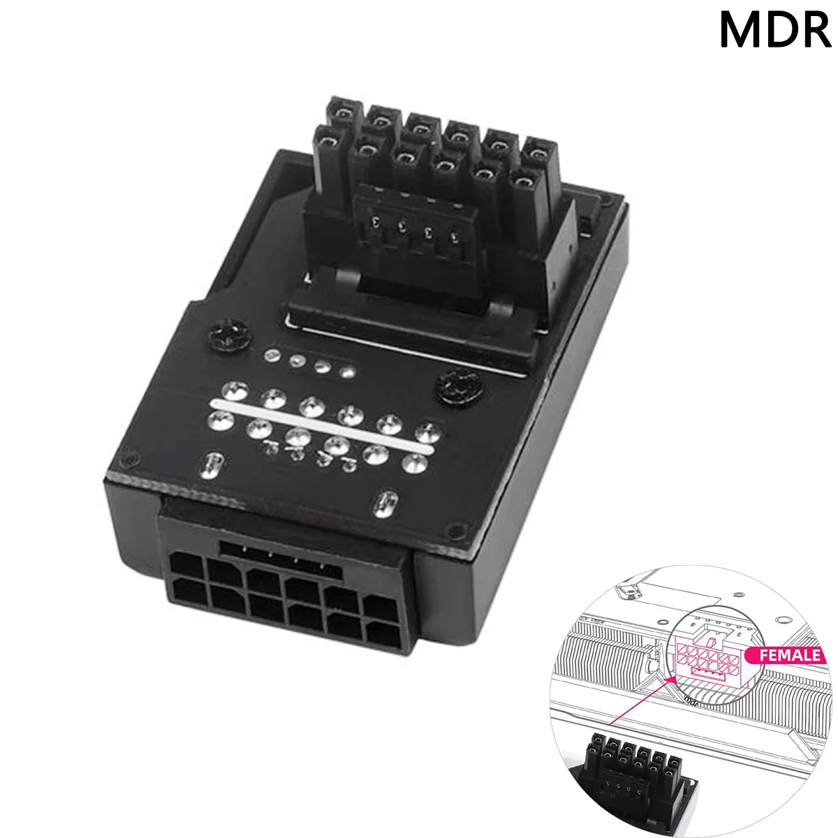 Разъем ATX PCI-E 5 0 12VHPWR Power модульный удлинитель штекер-гнездо 90 градусов для 3080 3090TI PSU