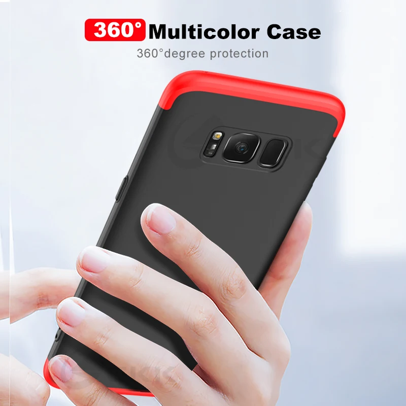 GKK Original 3 in 1 Case For Samsung Galaxy S7 S8 S9 S10 Plus S10 lite A12 A52s Case Full Protection Shockproof Matte Hard Cover