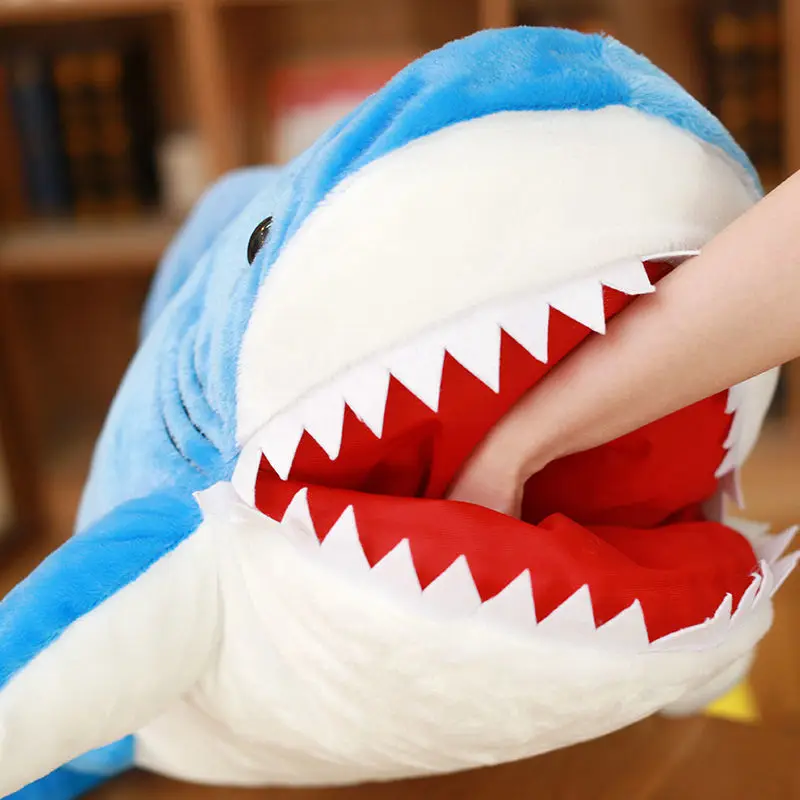 

Cute Huge Shark Plush Toy Soft Simulation Stuffed Animal Toys Kids Doll Pillows Cushion ToysBrithday Gifts For Children #TC