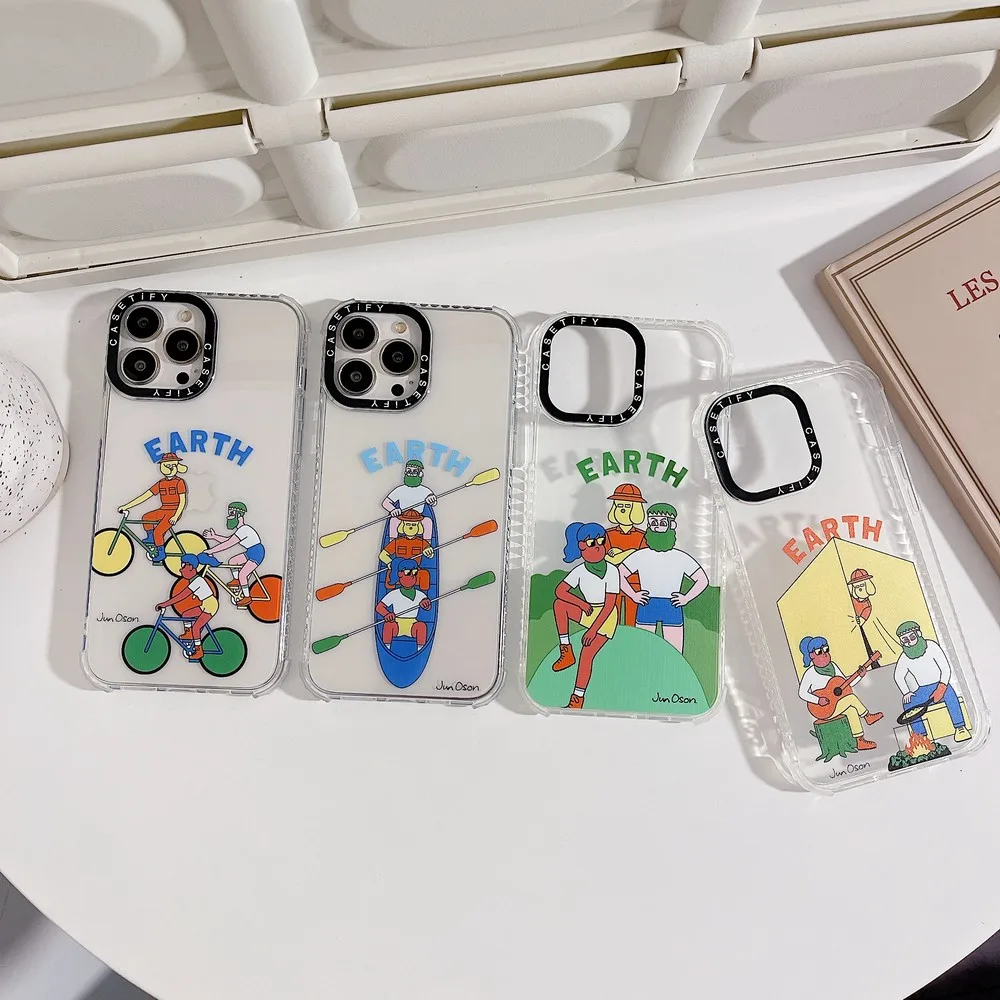 

Illustration Pattern Transparent Phone Case For iphone 11ProMax 11 XR XS X XSMAX 12Pro 12 13ProMax 13 7 8Plus Soft Shell
