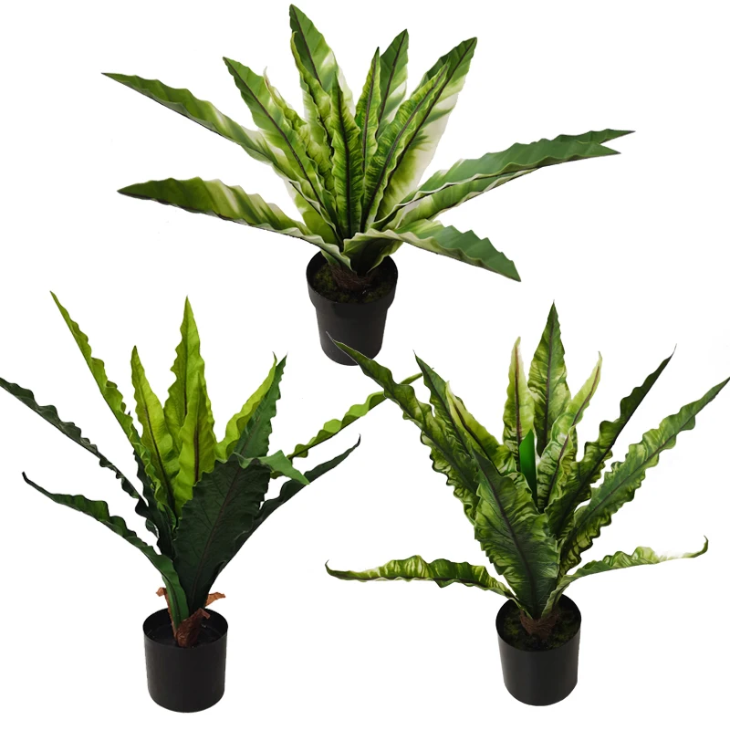 

80CM Large Artificial Palm Tree Plastic Fern Leaf Tropical Plant Big Fake Cypress Tree Branch For Home Garden Decor