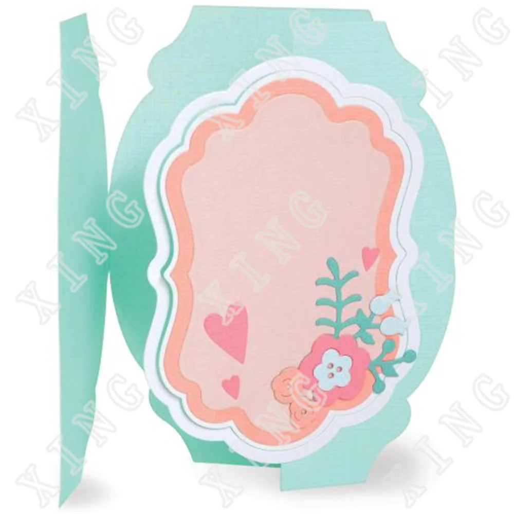 

2022 Card Label Fold-a-Long Metal Cutting Dies Diy Craft Paper Greeting Card Scrapbooking Diary Album Decoration Embossing Molds