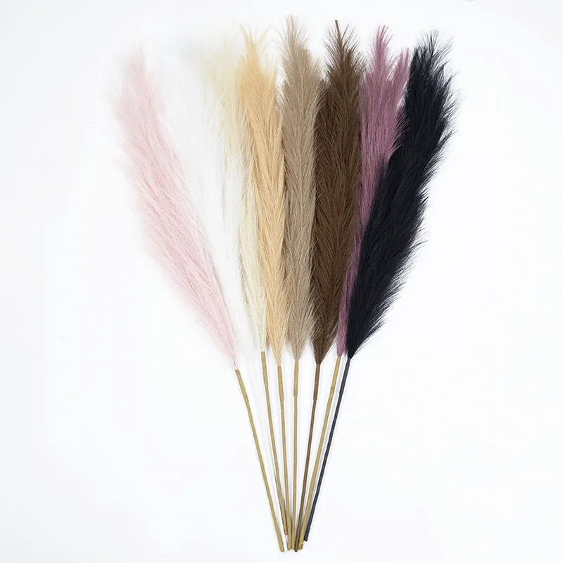 

1pcs 110cm 18Forks Pampas Grass Simulation Reed Wedding Decoration Home Bedroom Accessories Wedding Guide Photo PropBackground