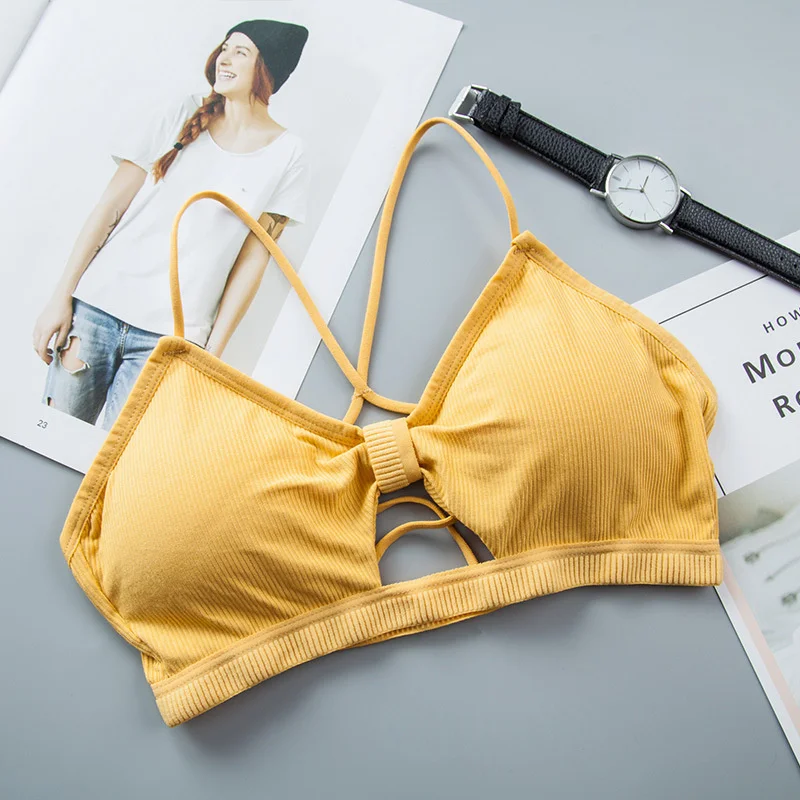 

Sexy Lingerie Seamless Back Hollow Backless Strapless Sport Bra for Women Push Up Bralette Brassiere Underwear Bandeau Top