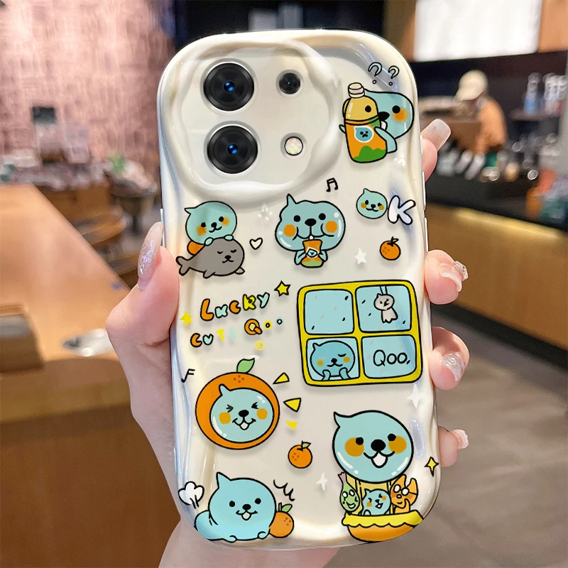 Фото Чехол Qoos с мультяшным синим талисманом для Xiaomi Redmi Note 15 14 13 12 Pro Plus 5G 15C 14C 13C 11 10 Pro 10S 4G A1 A2, силиконовый чехол №2