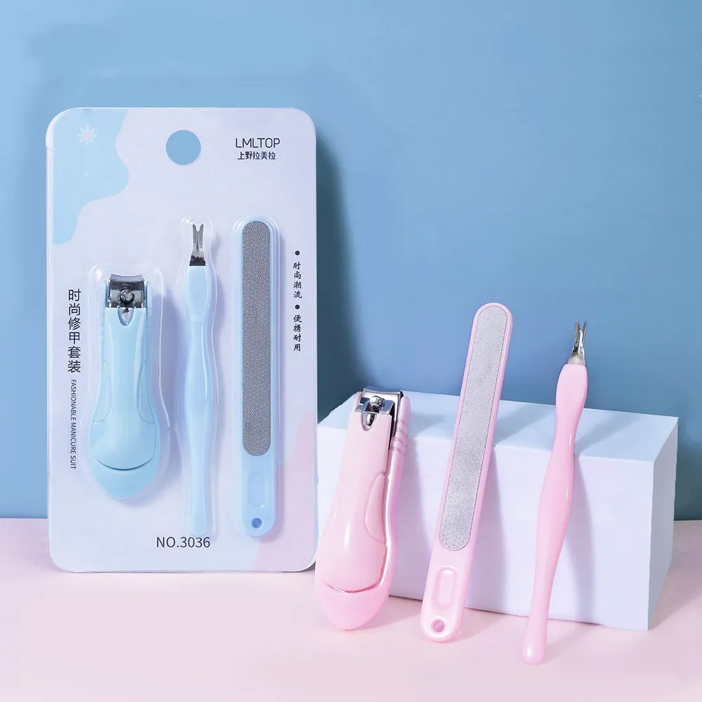 

3pcs Stainless Steel Nail Clippers with Anti-splash Cover Trimmer Pedicure Care Nail Clippers Professional Nail Supplies