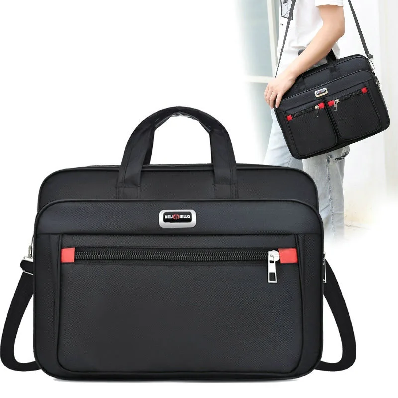 Business Laptop Briefcase Men Waterproof Oxford Handbag Offi