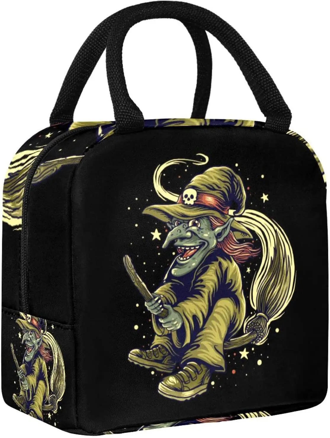 

Insulated Lunch Bag for Women Men, Witch Print Lunch Box for Adult, Cooler Thermal Waterproof Leakproof Reusable Tote Bag