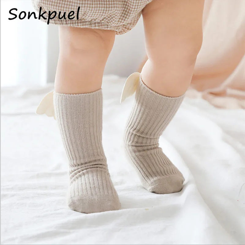 Носки до колен для маленьких девочек летние и осенние хлопковые носки с