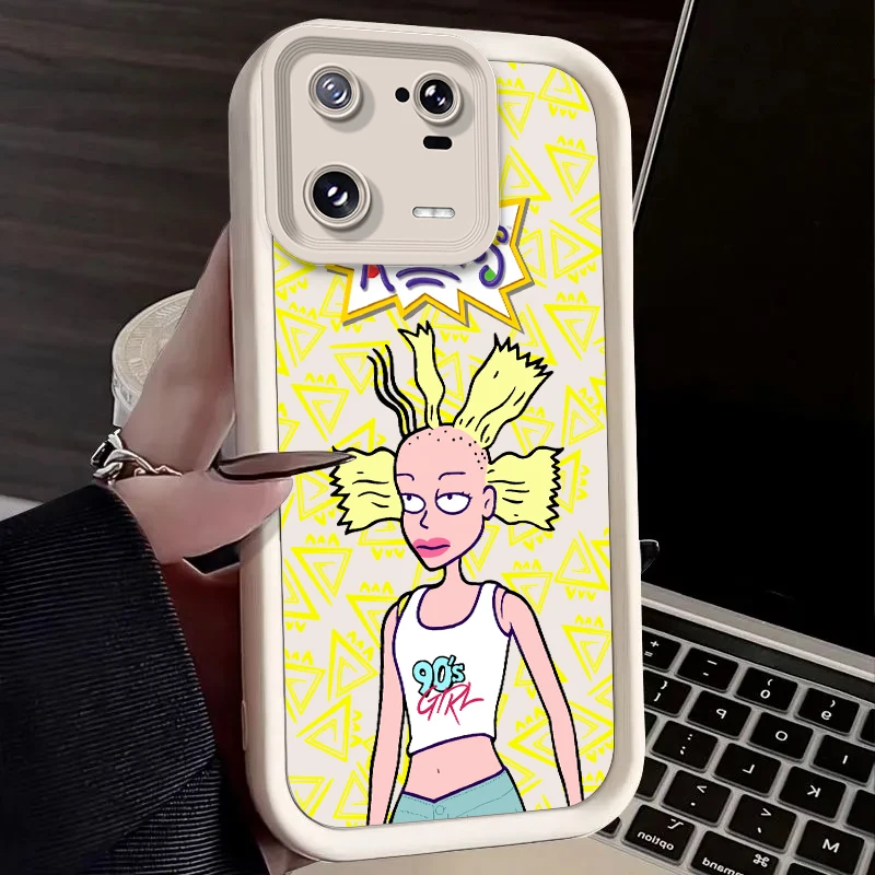 Чехол R-Rugrats для Xiaomi Mi 14 13 13T 12 12T 11 11T Pro Lite 12X 12S POCO F6 F5 X5 X3 NFC Liquid Soft Silicone Back Cover Funda